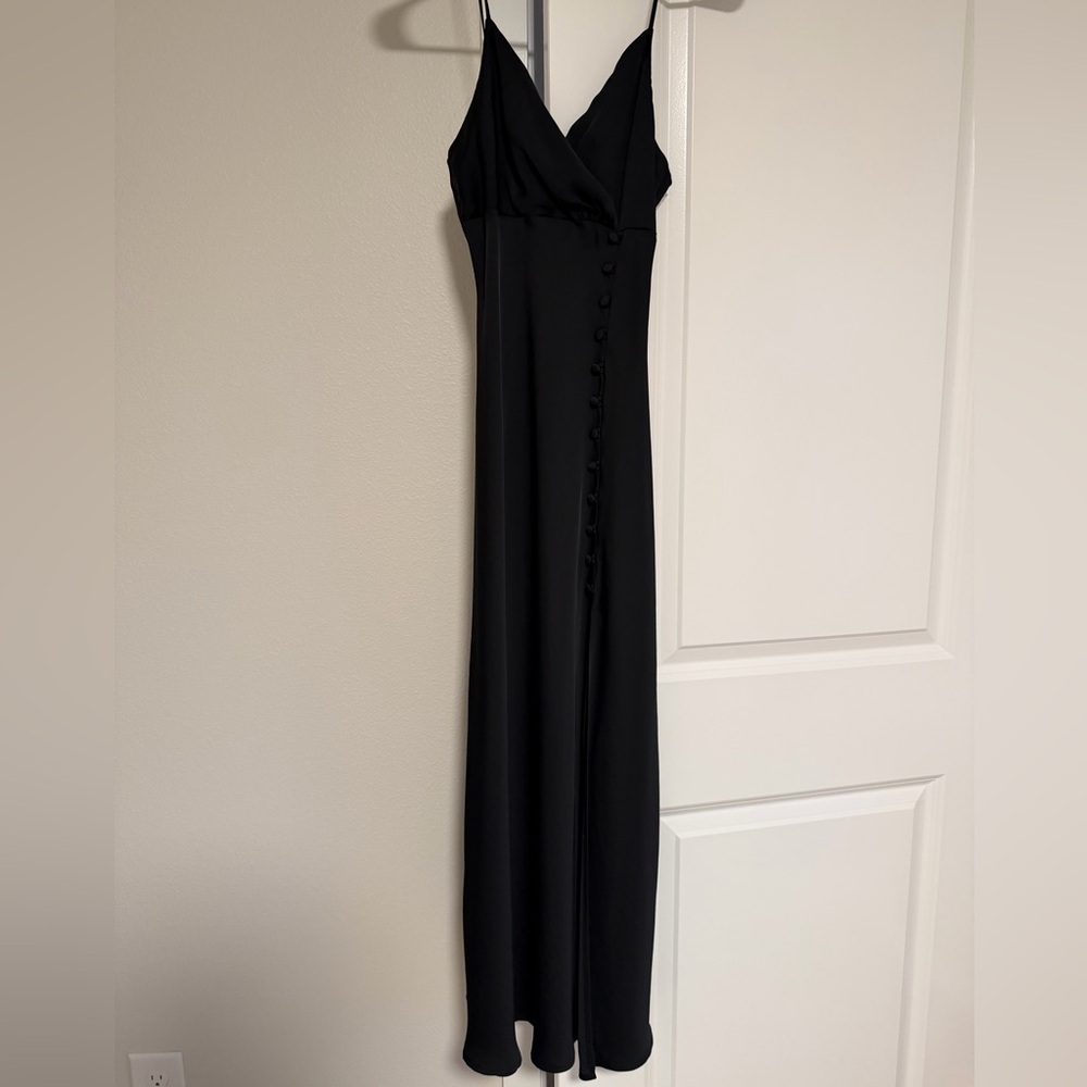 Zara Elegant Black Midi Dress